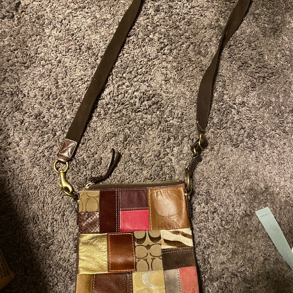Coach Multicolor Patchwork Crossbody Bag